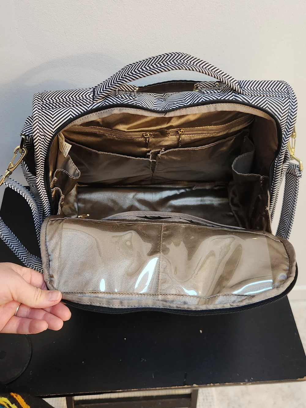 JuJuBe Chevron Black & White Diaper Bag Tote